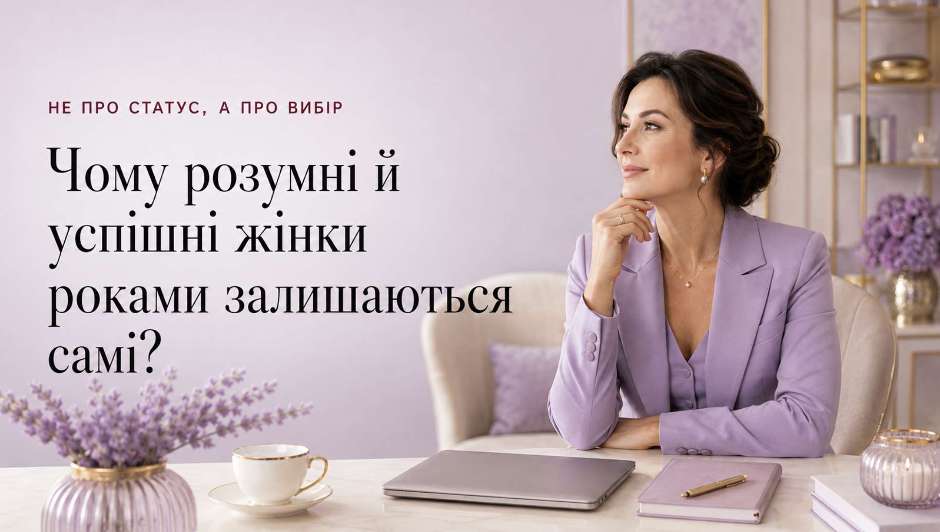 Розумна й успішна жінка замислюється про стосунки та вибір партнера